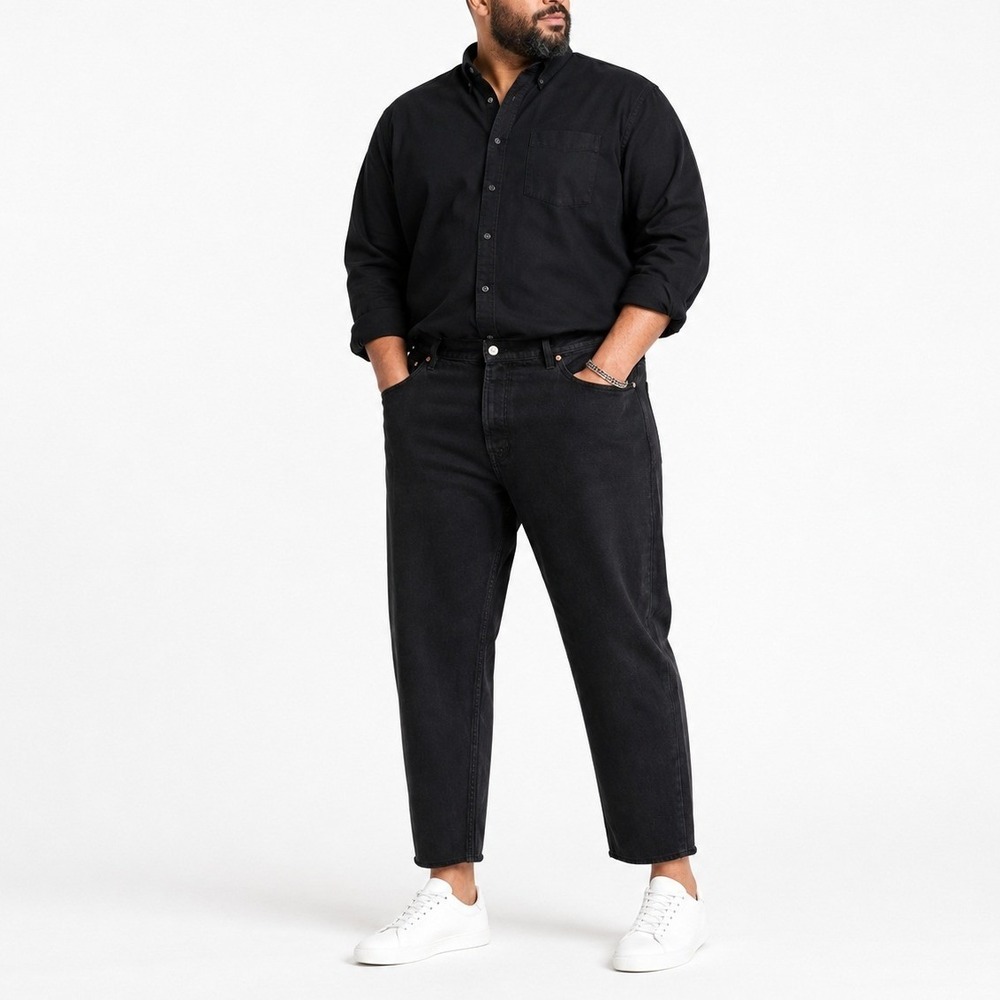 Levi's 501 Original Fit Black Jeans Mens 44x30 Straight Leg Button Fly Denim‎